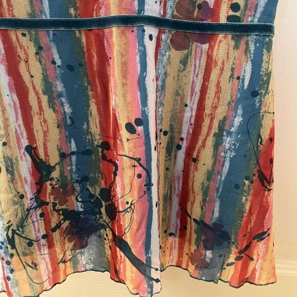 Weston Wear Y2K Mesh Spaghetti Strap Tank Top Paint Splatter Size Medium NEW - Picture 5 of 15